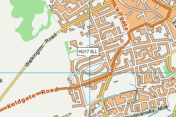 HU17 8LL map - OS VectorMap District (Ordnance Survey)