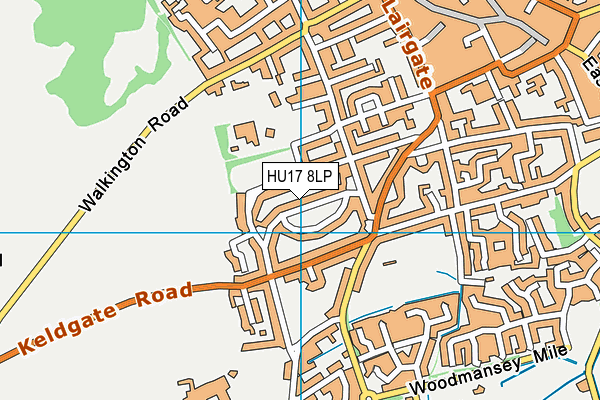 HU17 8LP map - OS VectorMap District (Ordnance Survey)