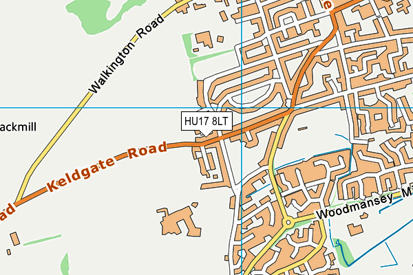 HU17 8LT map - OS VectorMap District (Ordnance Survey)