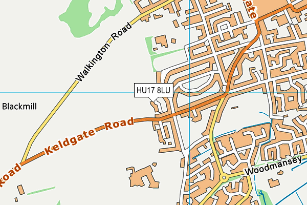 HU17 8LU map - OS VectorMap District (Ordnance Survey)