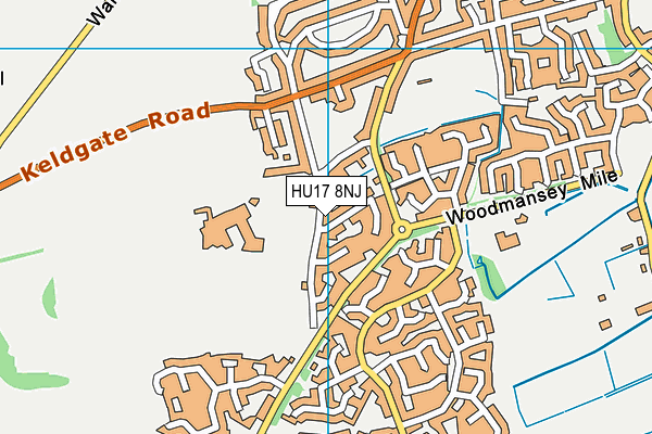 HU17 8NJ map - OS VectorMap District (Ordnance Survey)