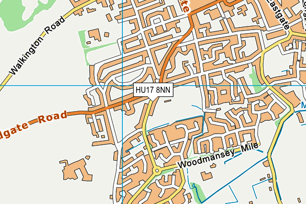 HU17 8NN map - OS VectorMap District (Ordnance Survey)