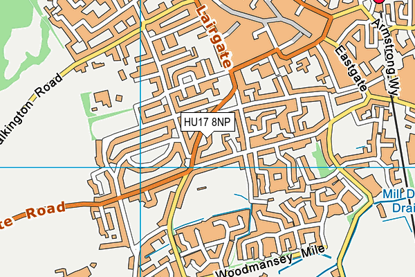 HU17 8NP map - OS VectorMap District (Ordnance Survey)