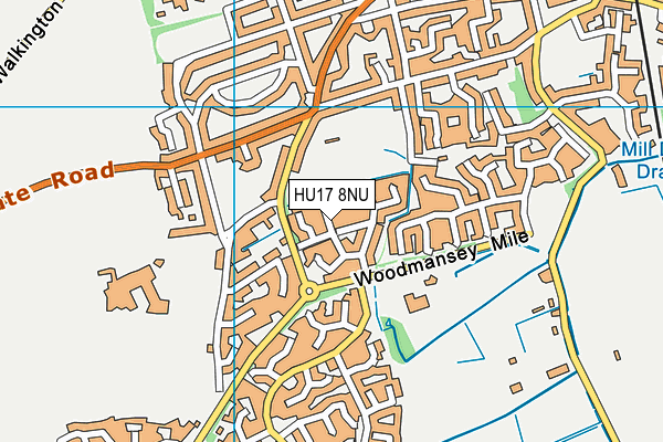 HU17 8NU map - OS VectorMap District (Ordnance Survey)