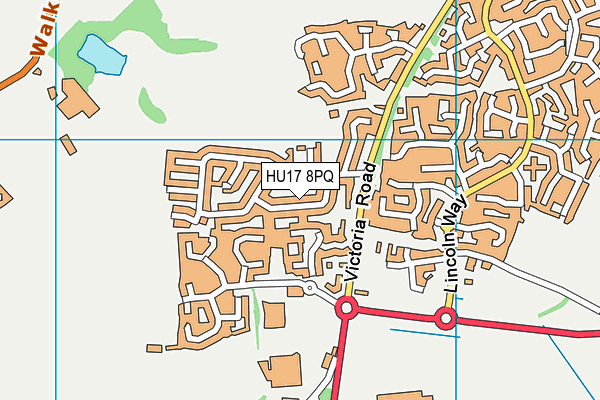 HU17 8PQ map - OS VectorMap District (Ordnance Survey)