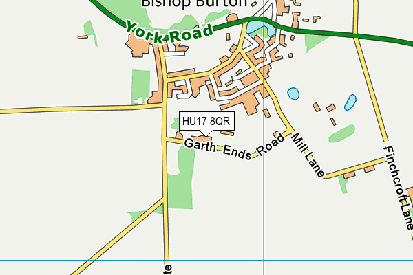 HU17 8QR map - OS VectorMap District (Ordnance Survey)