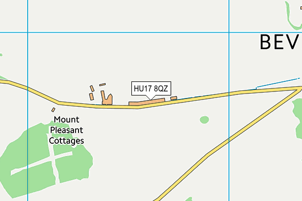 HU17 8QZ map - OS VectorMap District (Ordnance Survey)