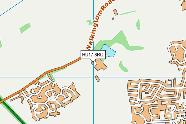 HU17 8RQ map - OS VectorMap District (Ordnance Survey)