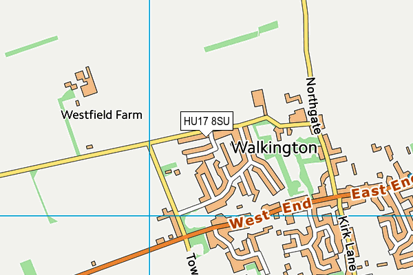 HU17 8SU map - OS VectorMap District (Ordnance Survey)