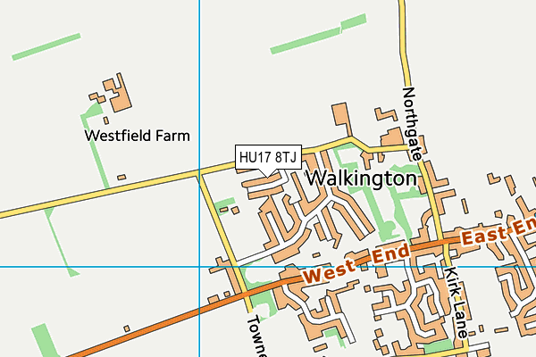 HU17 8TJ map - OS VectorMap District (Ordnance Survey)