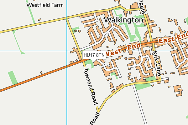 HU17 8TN map - OS VectorMap District (Ordnance Survey)