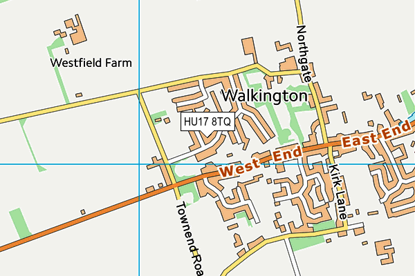 HU17 8TQ map - OS VectorMap District (Ordnance Survey)