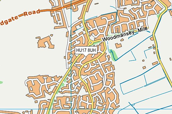 HU17 8UH map - OS VectorMap District (Ordnance Survey)