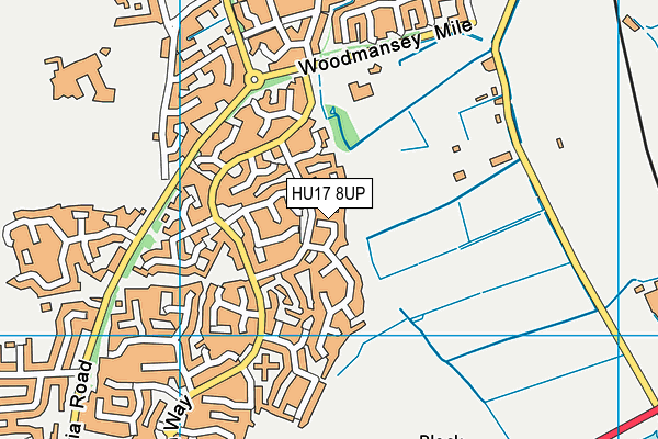 HU17 8UP map - OS VectorMap District (Ordnance Survey)