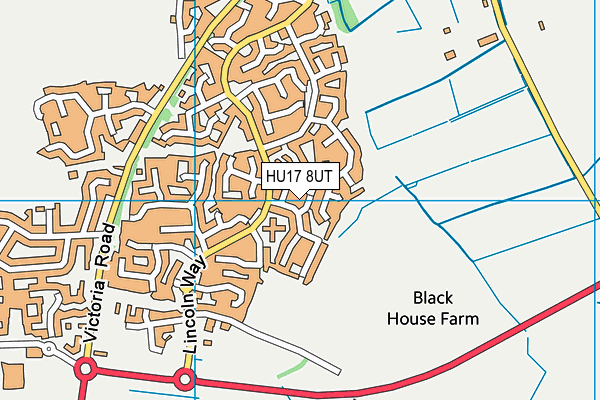 HU17 8UT map - OS VectorMap District (Ordnance Survey)