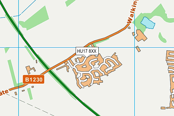 HU17 8XX map - OS VectorMap District (Ordnance Survey)