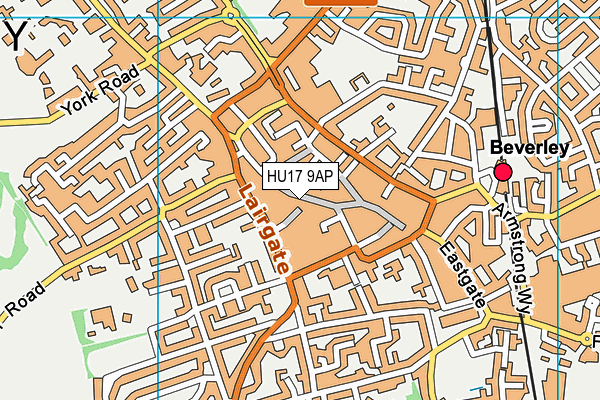 HU17 9AP map - OS VectorMap District (Ordnance Survey)
