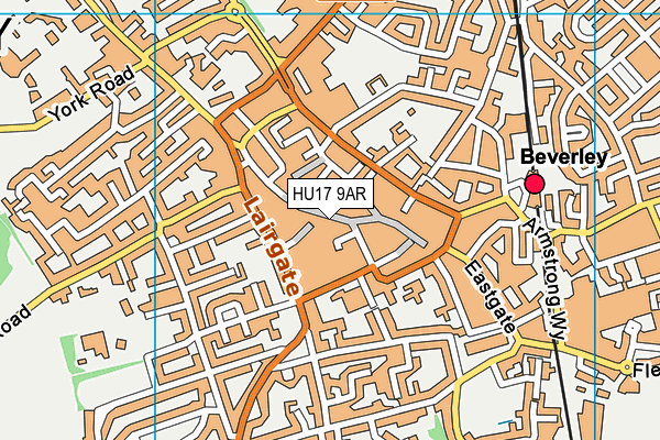 HU17 9AR map - OS VectorMap District (Ordnance Survey)