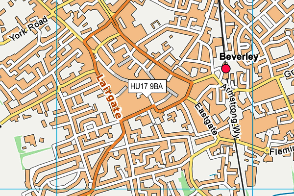 HU17 9BA map - OS VectorMap District (Ordnance Survey)