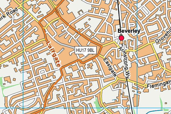 HU17 9BL map - OS VectorMap District (Ordnance Survey)