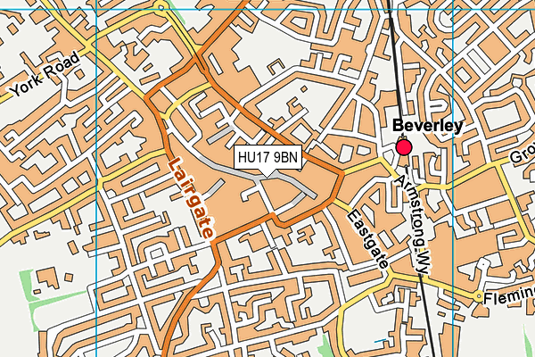 HU17 9BN map - OS VectorMap District (Ordnance Survey)