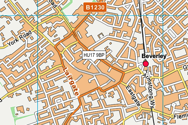 HU17 9BP map - OS VectorMap District (Ordnance Survey)