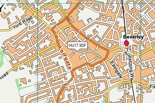 HU17 9DF map - OS VectorMap District (Ordnance Survey)