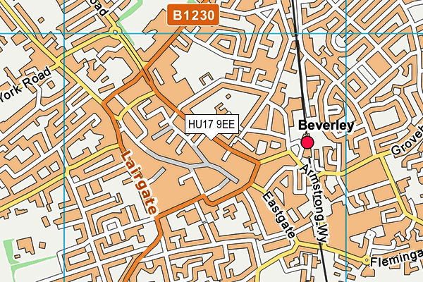 HU17 9EE map - OS VectorMap District (Ordnance Survey)