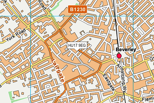 HU17 9EG map - OS VectorMap District (Ordnance Survey)