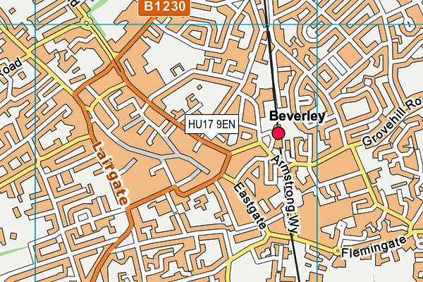 HU17 9EN map - OS VectorMap District (Ordnance Survey)