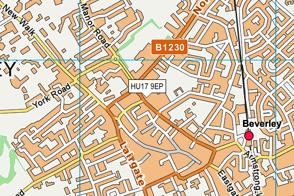 HU17 9EP map - OS VectorMap District (Ordnance Survey)