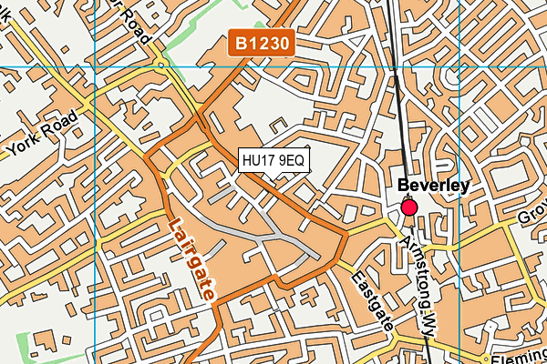 HU17 9EQ map - OS VectorMap District (Ordnance Survey)
