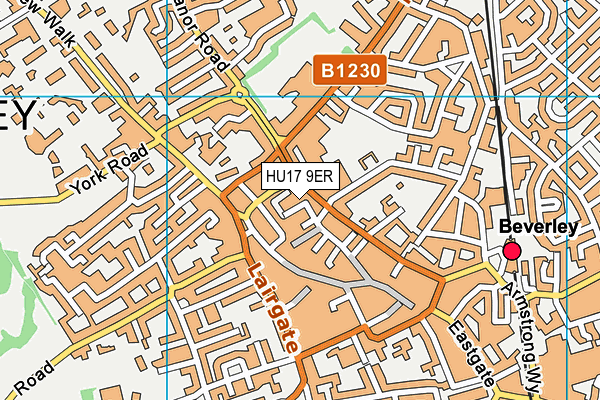 HU17 9ER map - OS VectorMap District (Ordnance Survey)