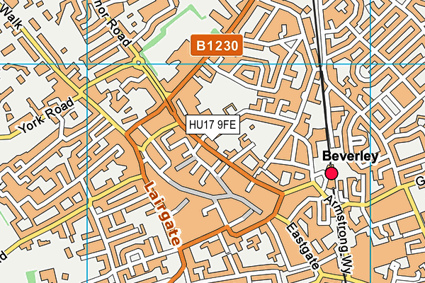 HU17 9FE map - OS VectorMap District (Ordnance Survey)