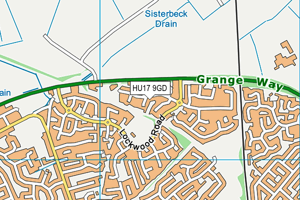 HU17 9GD map - OS VectorMap District (Ordnance Survey)