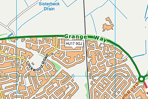 HU17 9GJ map - OS VectorMap District (Ordnance Survey)