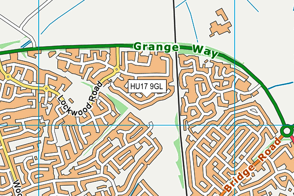 HU17 9GL map - OS VectorMap District (Ordnance Survey)