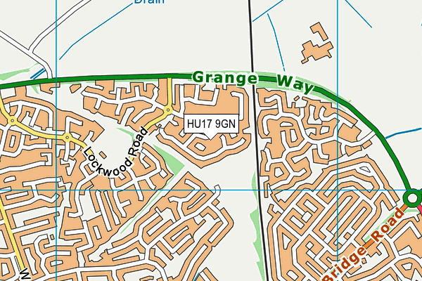 HU17 9GN map - OS VectorMap District (Ordnance Survey)