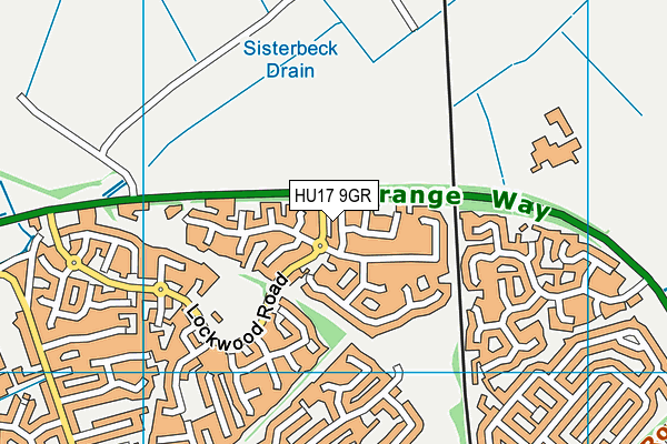 HU17 9GR map - OS VectorMap District (Ordnance Survey)