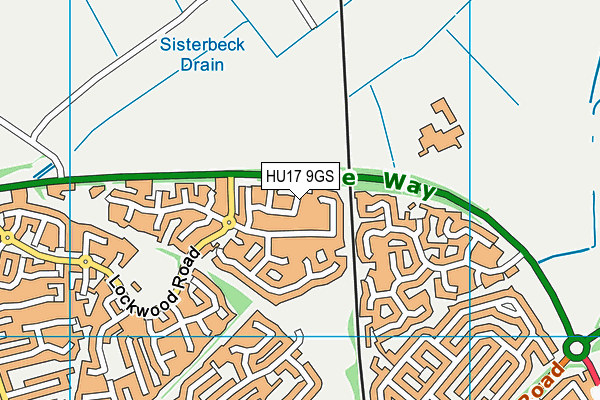 HU17 9GS map - OS VectorMap District (Ordnance Survey)