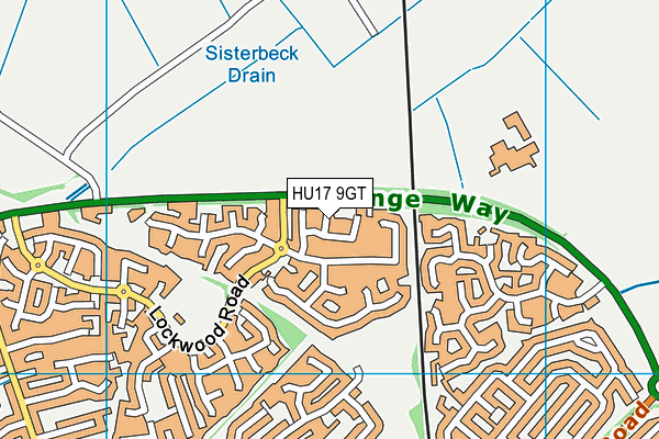 HU17 9GT map - OS VectorMap District (Ordnance Survey)
