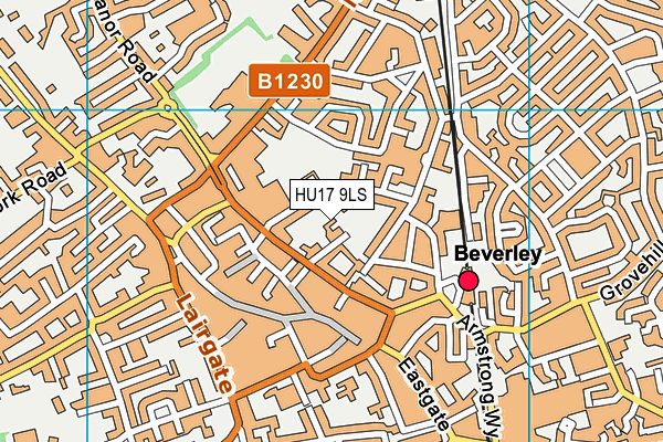HU17 9LS map - OS VectorMap District (Ordnance Survey)