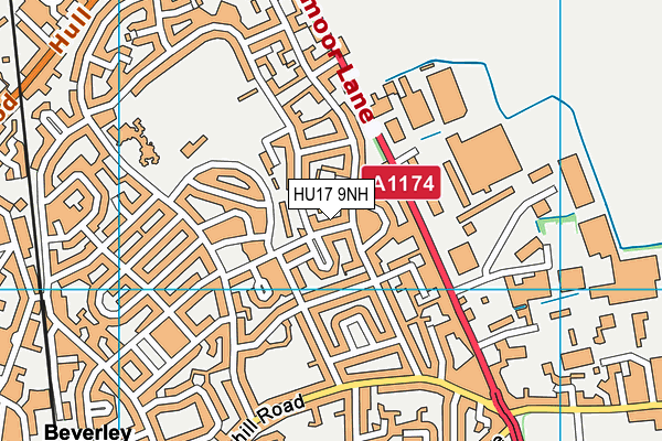 HU17 9NH map - OS VectorMap District (Ordnance Survey)