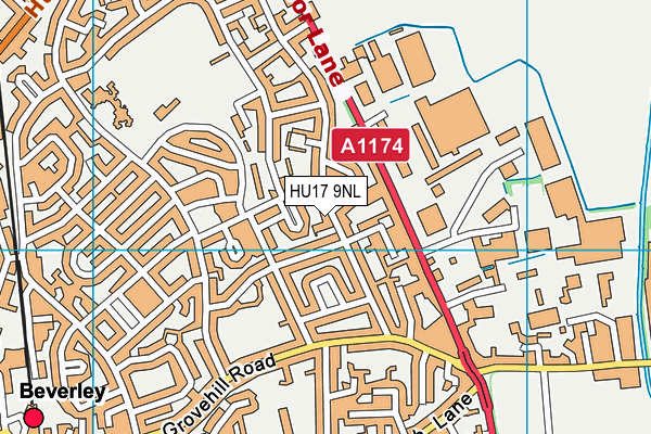 HU17 9NL map - OS VectorMap District (Ordnance Survey)