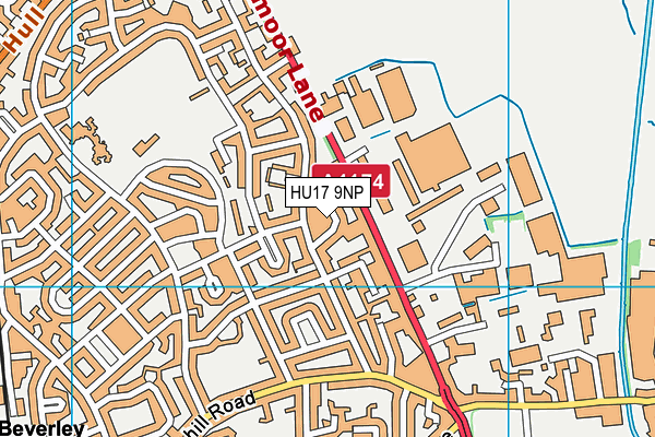 HU17 9NP map - OS VectorMap District (Ordnance Survey)