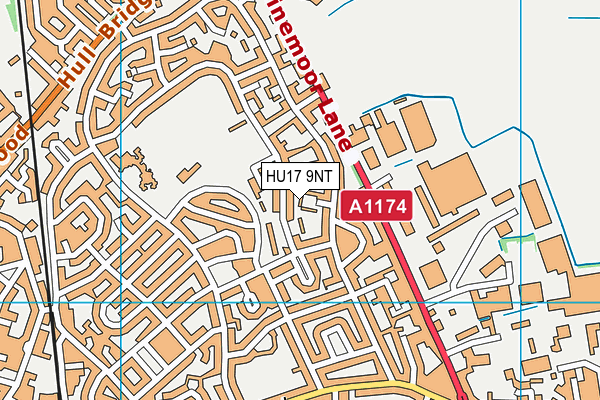 HU17 9NT map - OS VectorMap District (Ordnance Survey)