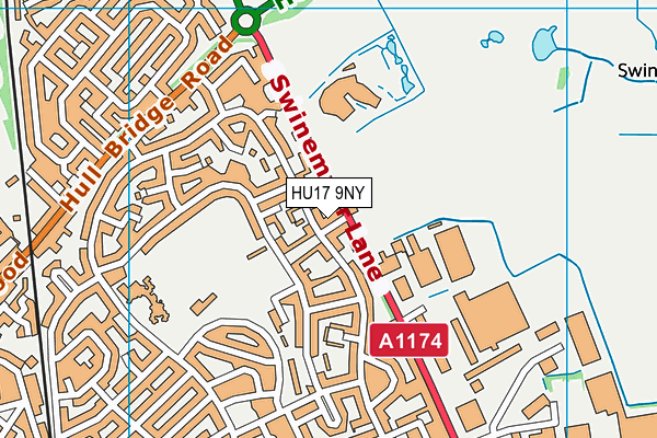 HU17 9NY map - OS VectorMap District (Ordnance Survey)