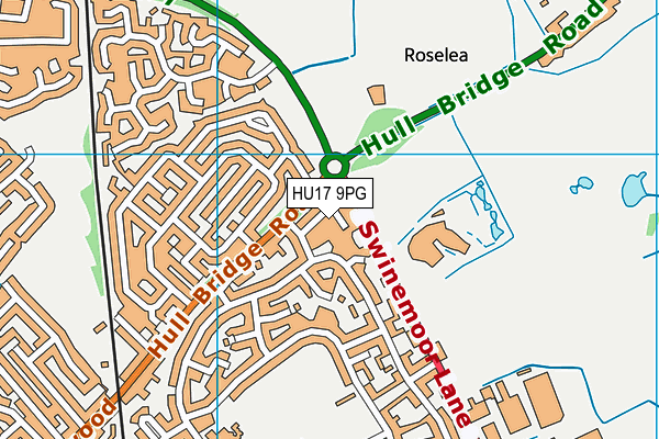 HU17 9PG map - OS VectorMap District (Ordnance Survey)