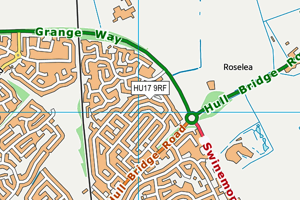 HU17 9RF map - OS VectorMap District (Ordnance Survey)