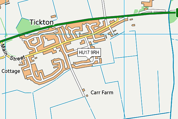 HU17 9RH map - OS VectorMap District (Ordnance Survey)